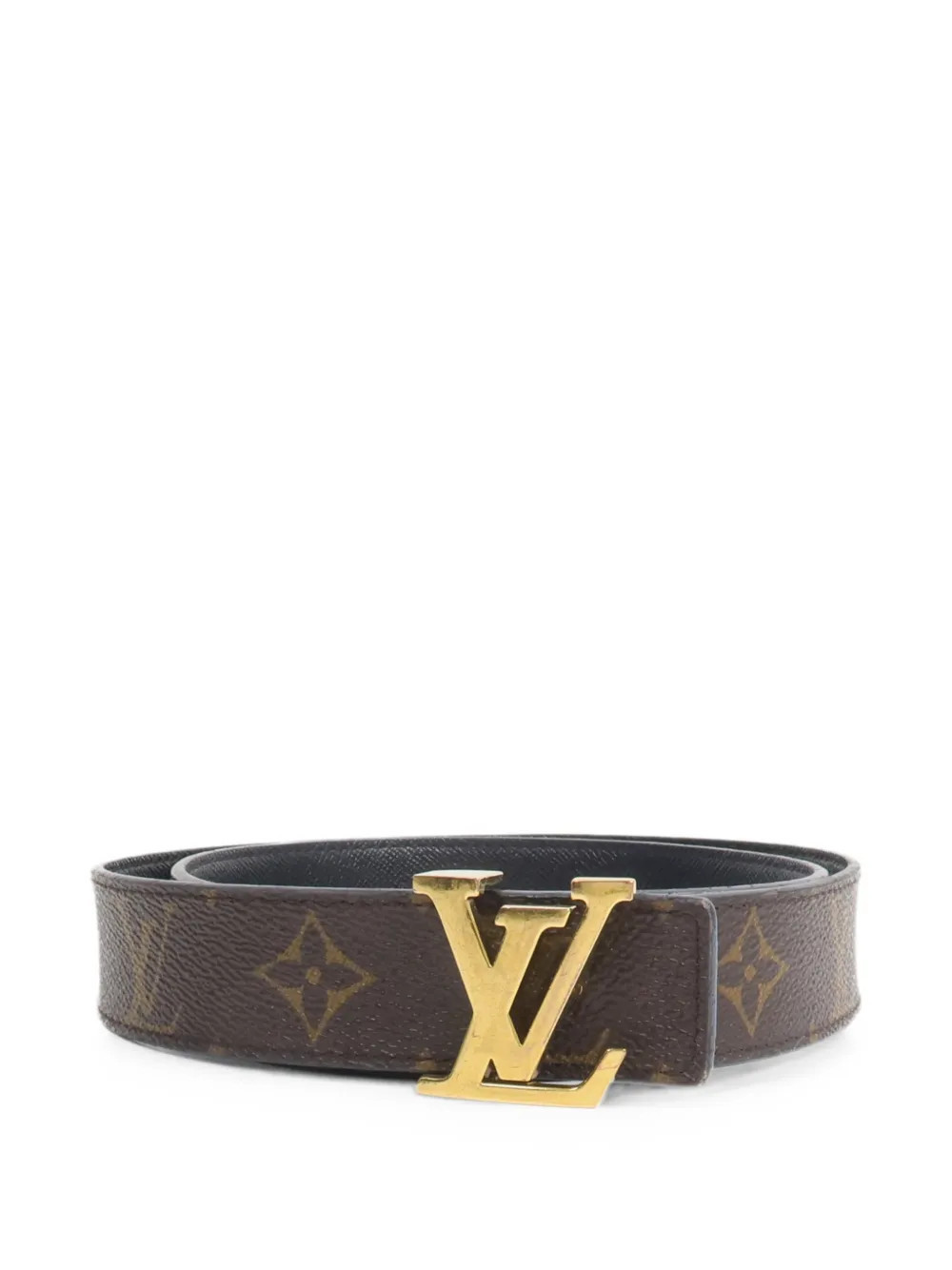 Louis Vuitton Pre-Owned Monogram reversible belt - Brown | Farfetch Global