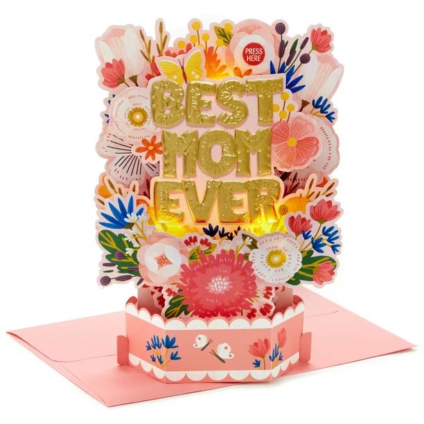 Hallmark Paper Wonder Musical 3D Pop-Up Mother's Day Card With Light (Best Mom Ever) - Walmart.co... | Walmart (US)