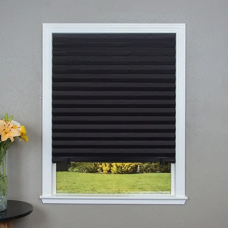 Redi Shade Cordless Black Paper Blackout Pleated Shade 1.5 x 36 | Walmart (US)