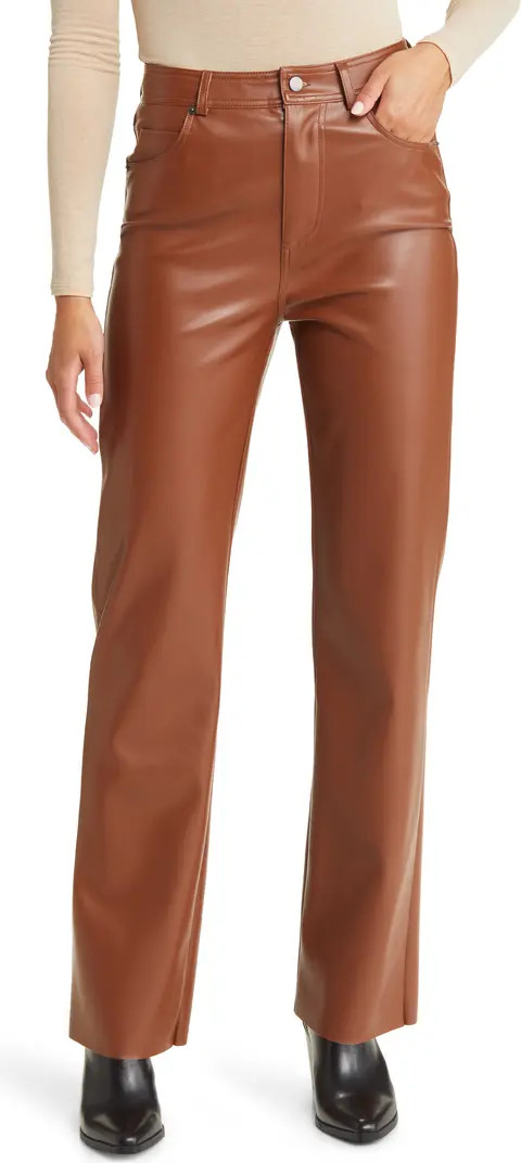 Steve Madden Josie Faux Leather Five Pocket Pants | Nordstrom | Nordstrom