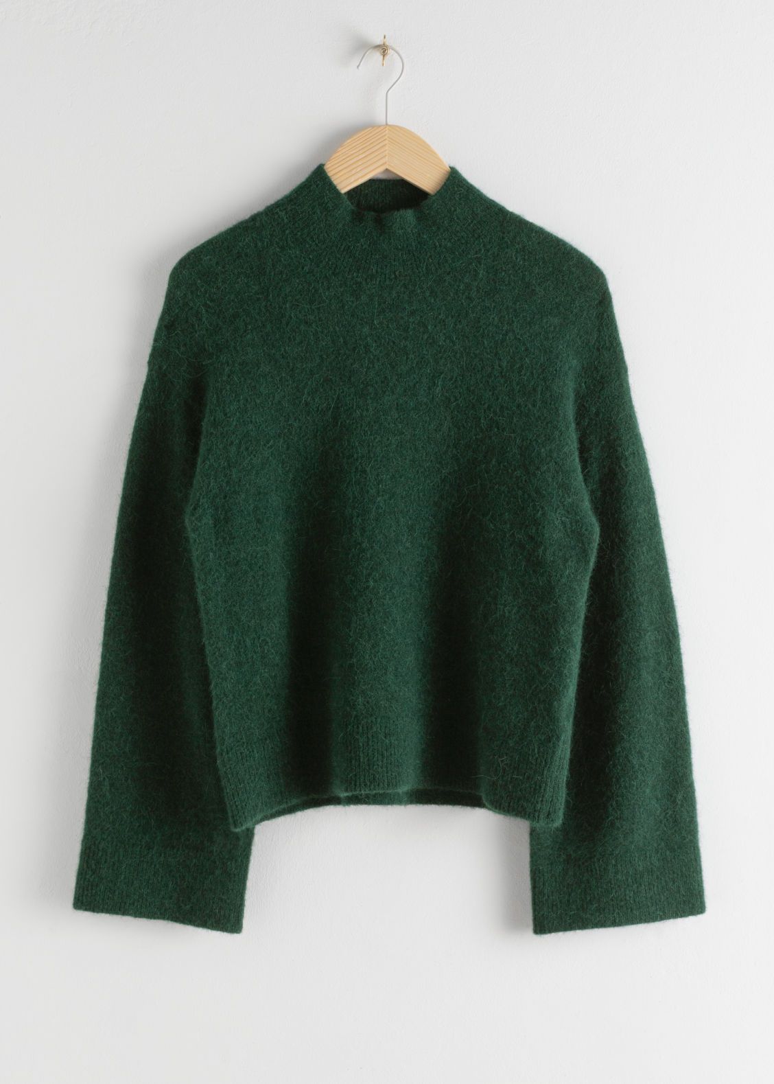 Alpaca Blend Turtleneck Sweater - Green | & Other Stories (EU + UK)