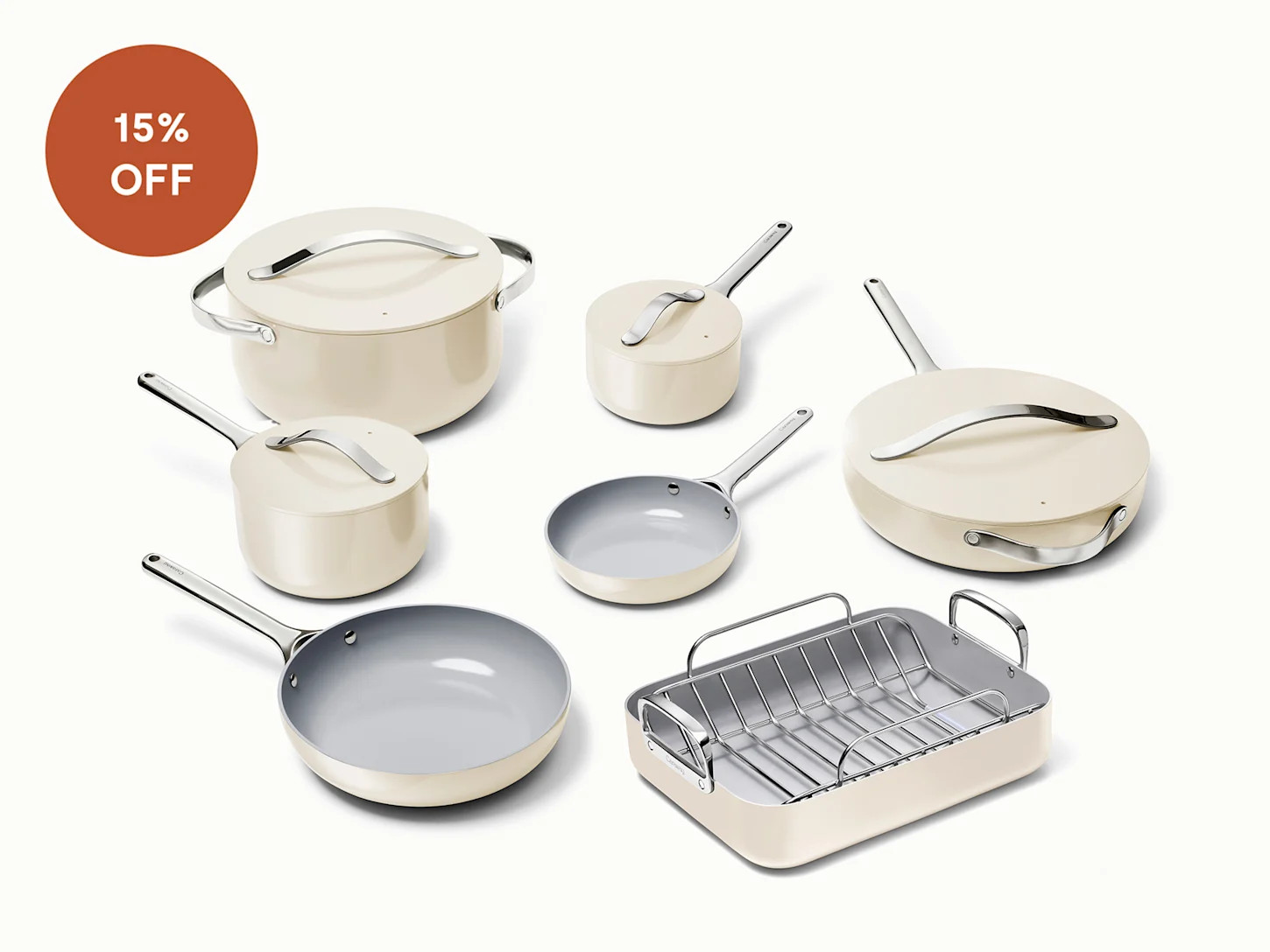Ceramic Cookware & Minis Set | Nonstick Pots & Pans Set | Non-Toxic | Caraway | Caraway