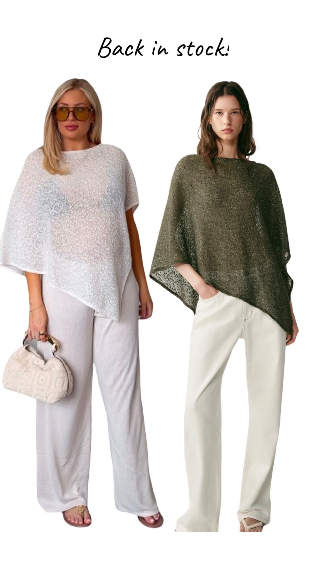 Yay these cape tops are finally back in stock! If you click the green the white will come up too xx