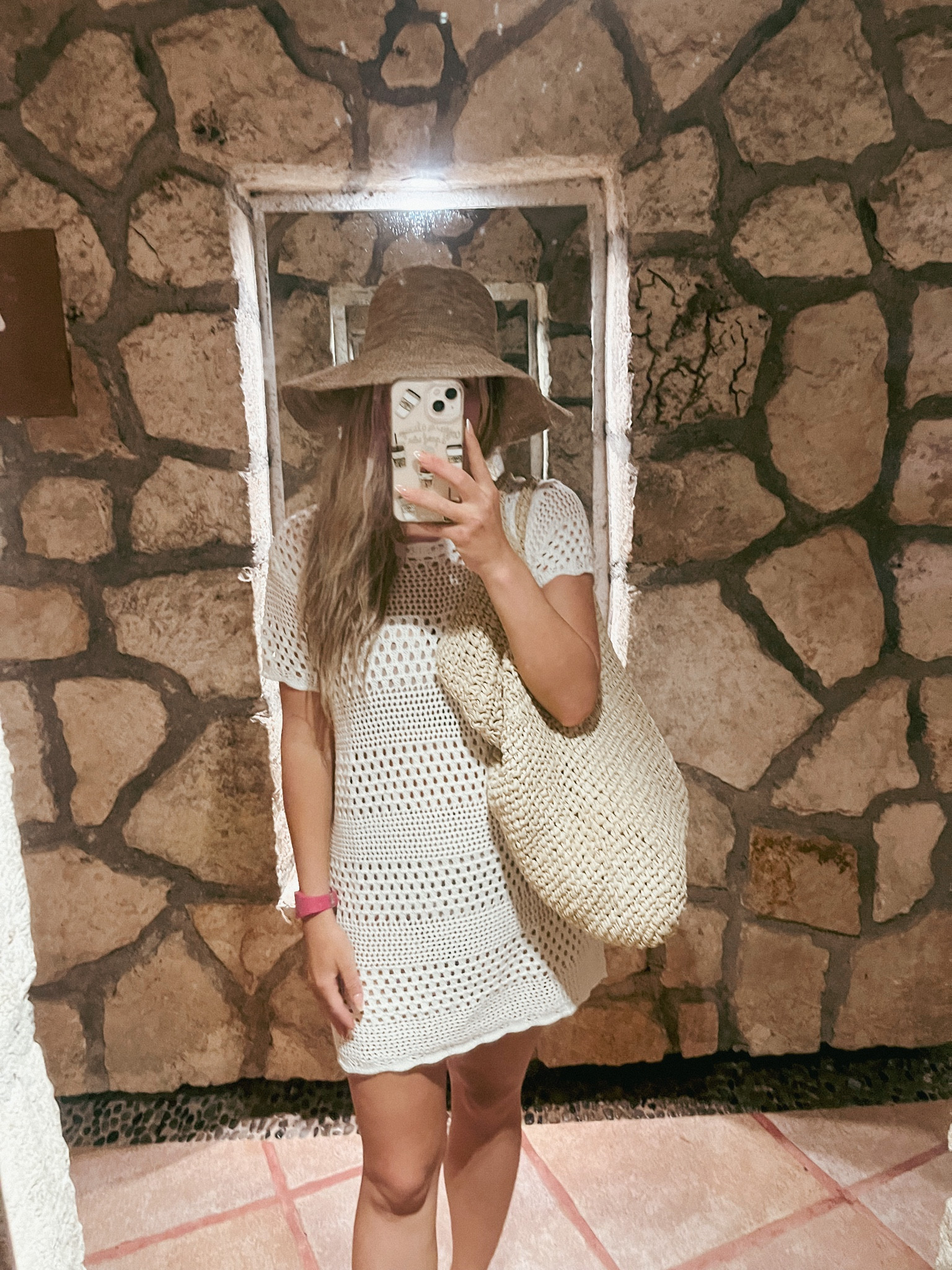 beach vacation white swim coverup, crochet beach bag

#LTKstyletip #LTKswim #LTKunder50