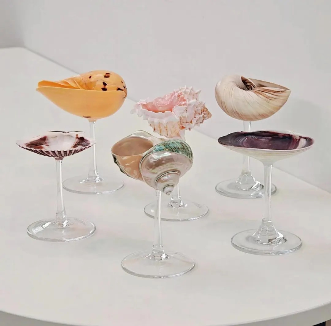 Natural Conch Shell Wine Glasses, Handmade Shell Wine Glasses, Wedding Souvenirs, Highball Glasse... | Etsy (US)