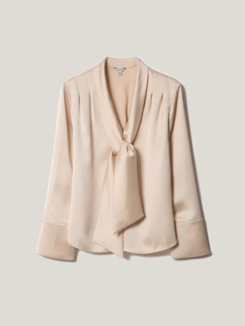 Satin Drape Neckline Blouse | Cream | Jigsaw (UK)