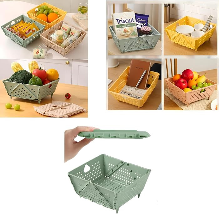 Thickened Collapsible multifunctional Colander for Kitchen, Wash Foldable Storage Drain basket fo... | Amazon (US)