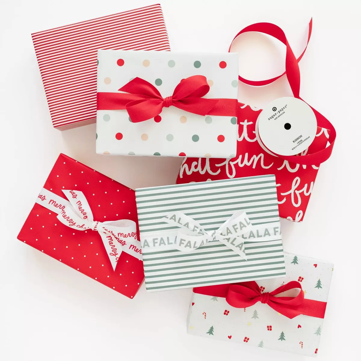 Colorful Holiday Red and White Gift Wrap Bundle, Set of 6 - Sugar Paper™+ Target | Target