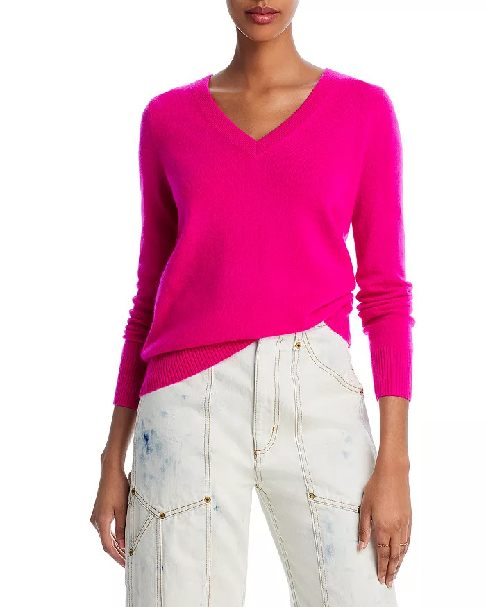 V-Neck Cashmere Sweater - 100% Exclusive | Bloomingdale's (US)