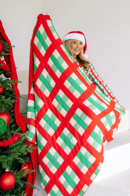DOORBUSTER TWT Exclusive Christmas Plaid Cozy Blanket | The Willow Tree