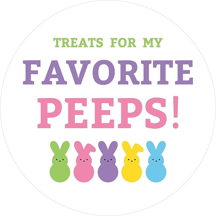 Happy Easter Stickers Peeps Sticker 2 Inch Bunny Stickers 60 Pcs Rabbit Design Self-Adhesive Spri... | Amazon (US)