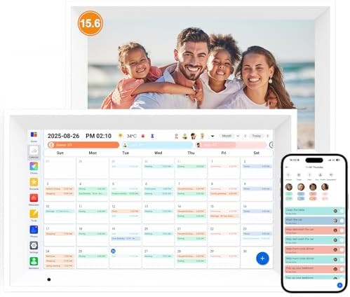 Digital Calendar 15.6" Digital Wall Planners for Family Schedules, Electronic Calendar with 1920*... | Amazon (US)