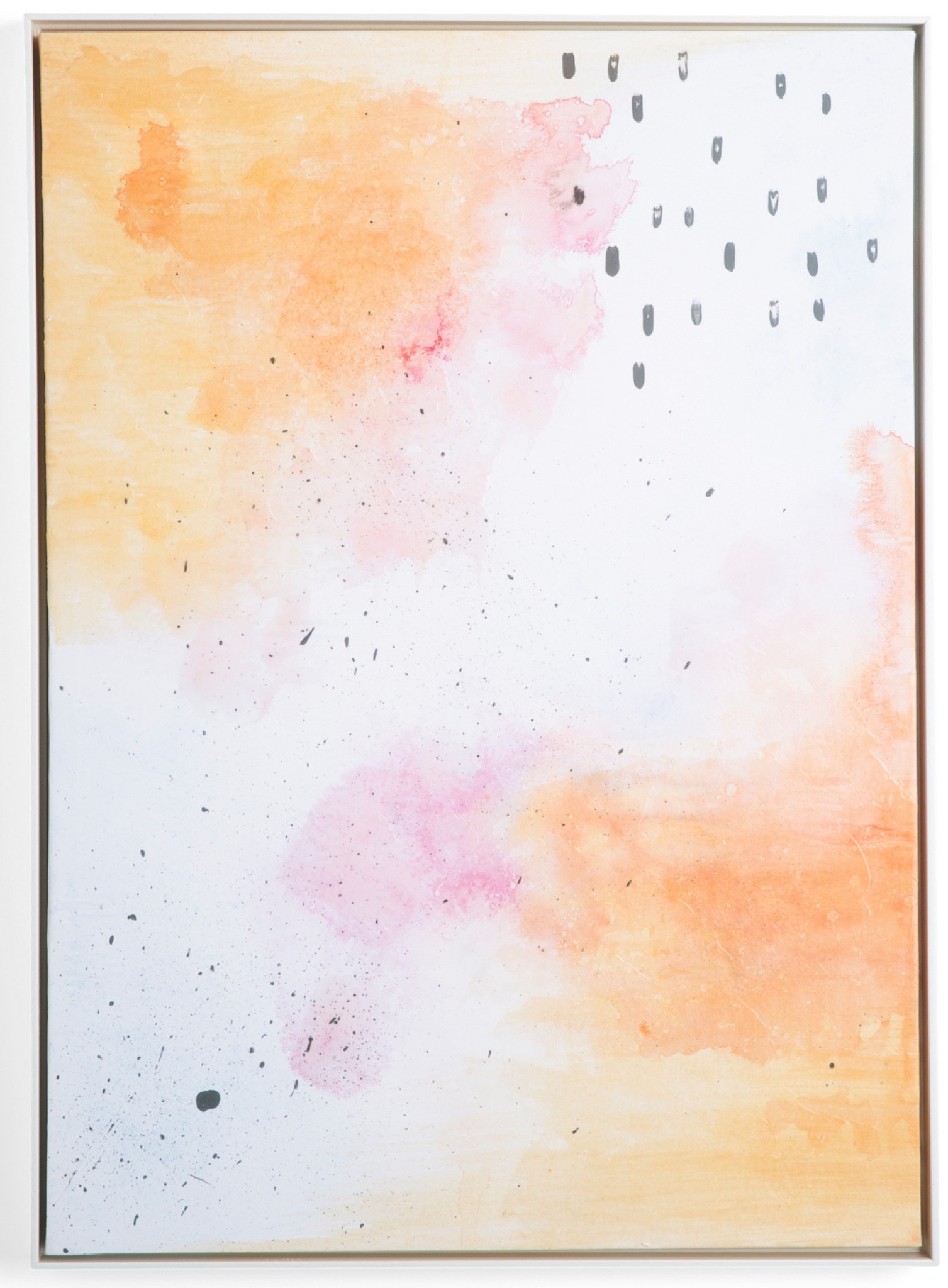 Love this wall art! Orange, pink and spots of black. 

#LTKFindsUnder50 #LTKHome #LTKSummerSales