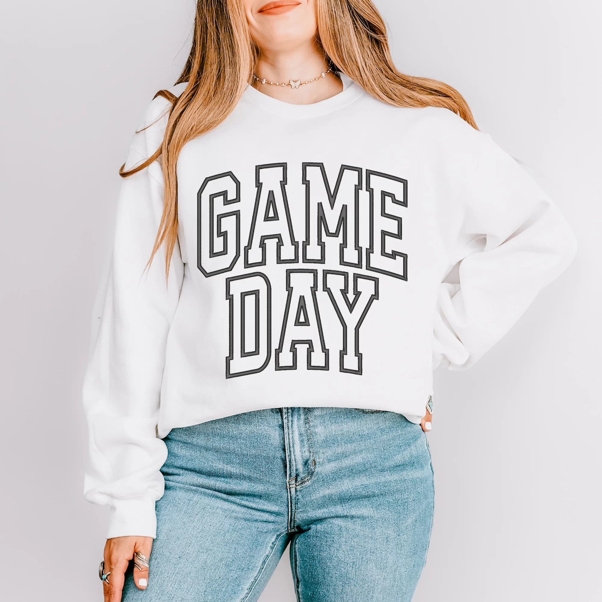 Embroidered Game Day Arched L Red | Kohl's
