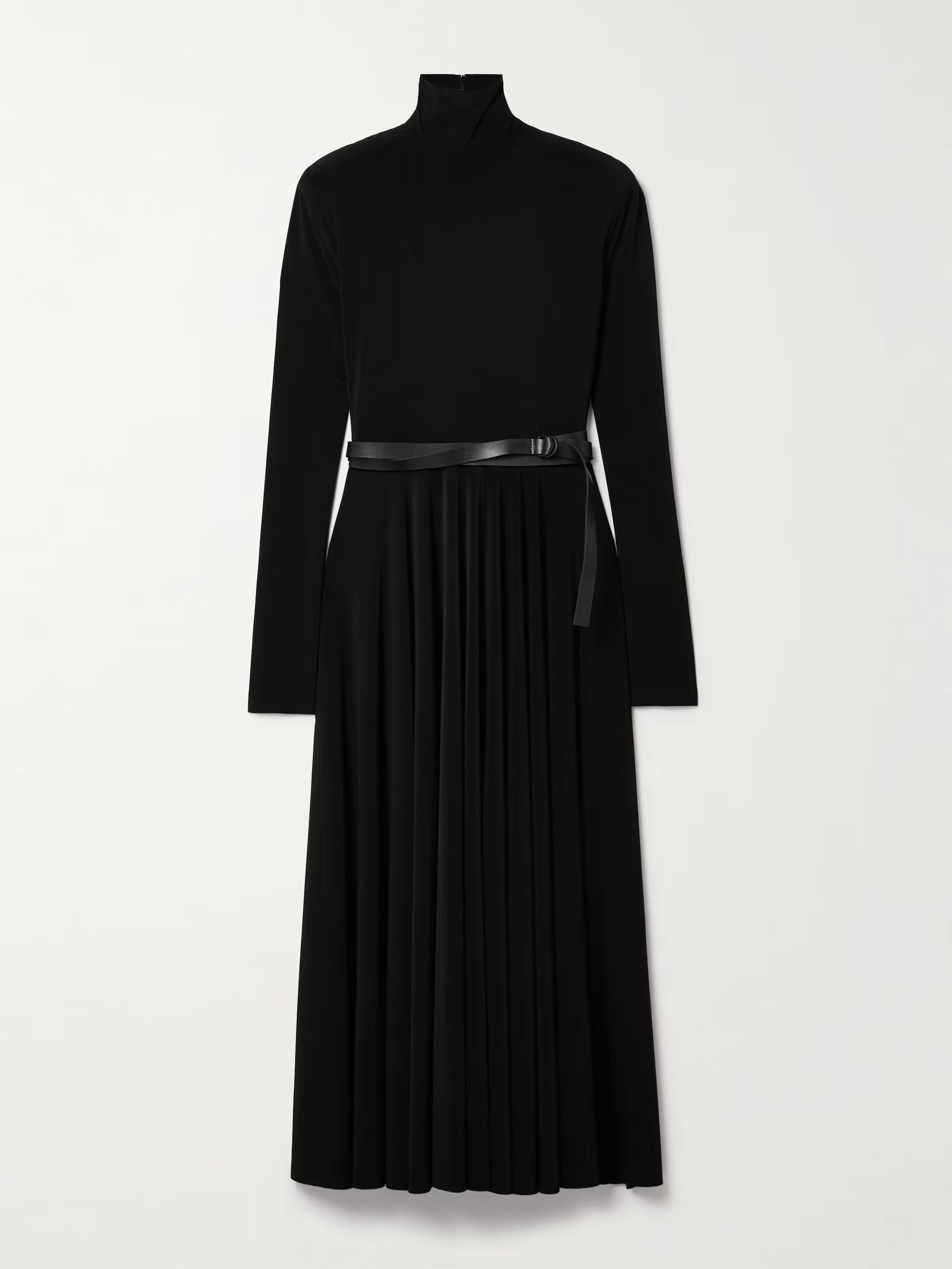 Belted stretch-jersey turtleneck midi dress | NET-A-PORTER (UK & EU)