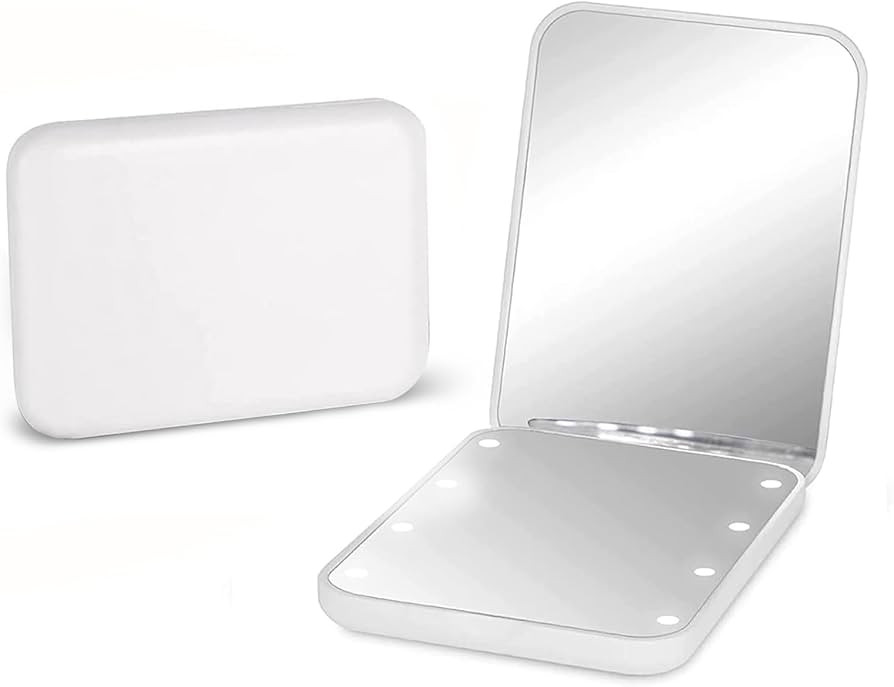 Kintion Pocket/Purse Mirror, 1X/3X Magnification LED Small Compact Travel Makeup Mirror with Ligh... | Amazon (US)