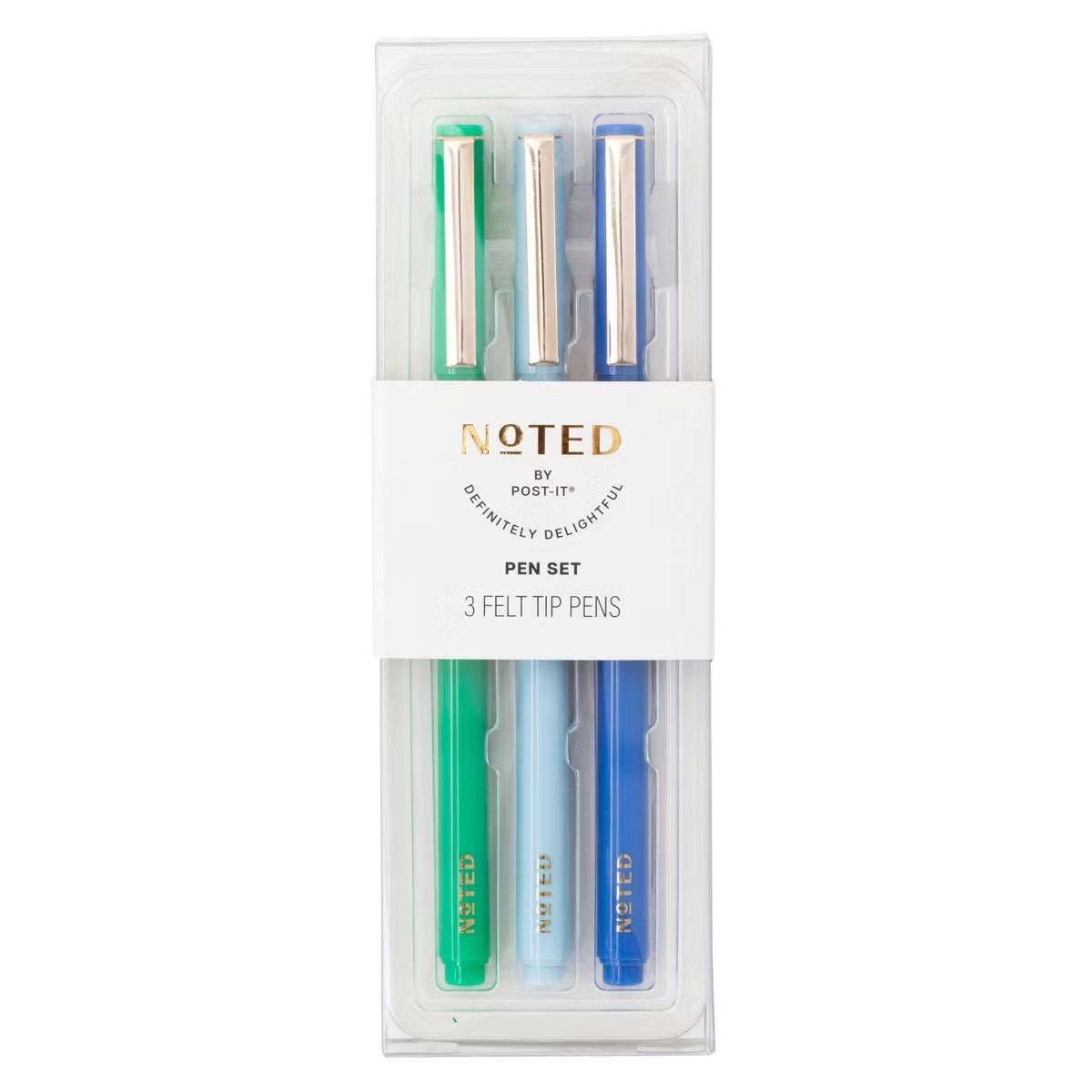 Noted by Post-it Sports Court Felt Tip Multi Color Pens 3pk | Target