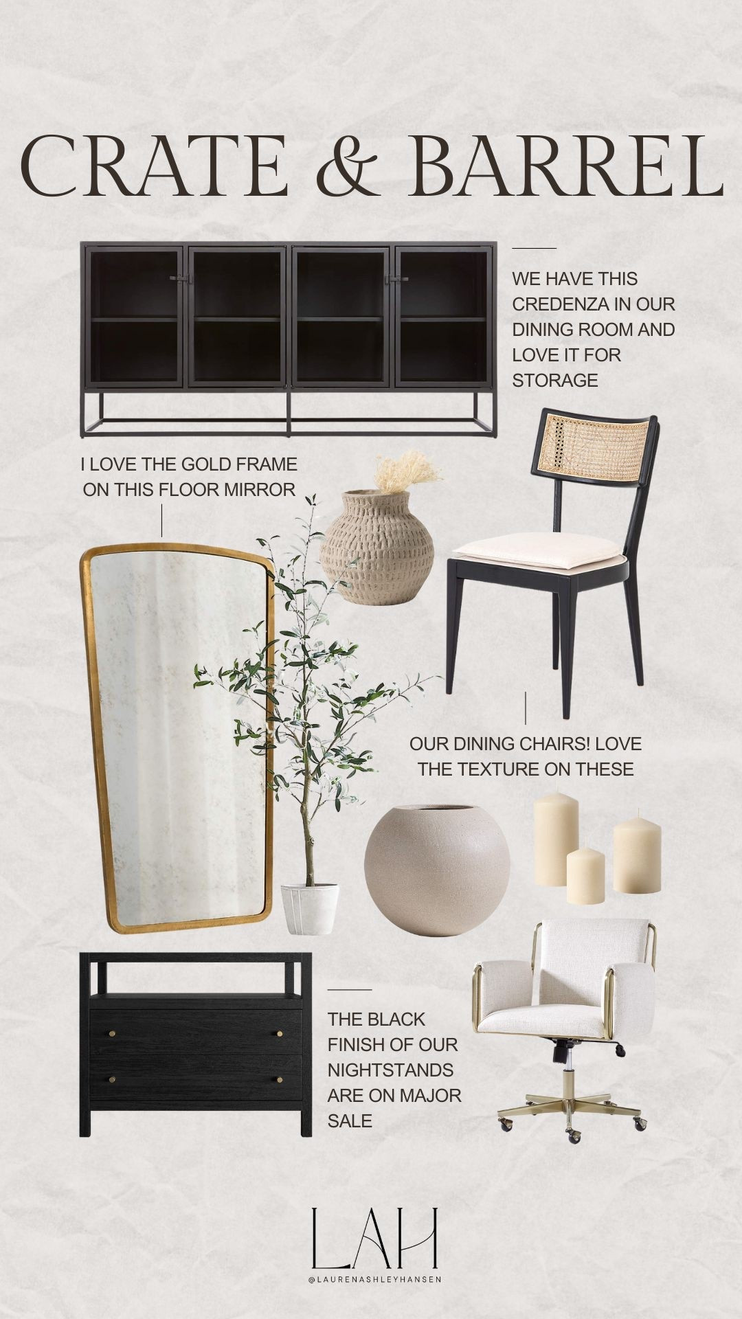 Save up to 50% off plus get FREE shipping at Crate & Barrel during their Black Friday sale! My dining room chairs and credenza are both included in the sale. My office chair and our top selling nightstands in the black finish are also noteworthy deals!! 

#LTKHome #LTKSaleAlert #LTKCyberWeek