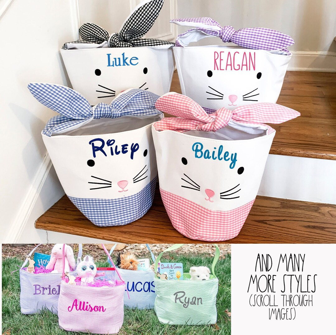 Kids Easter Basket, Monogram Easter Basket, Personalized Easter Basket - Etsy | Etsy (US)