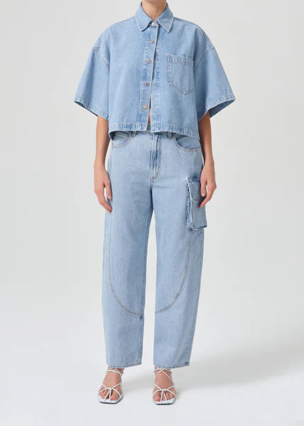 Rona Box Shirt in Tomorrow | AGOLDE