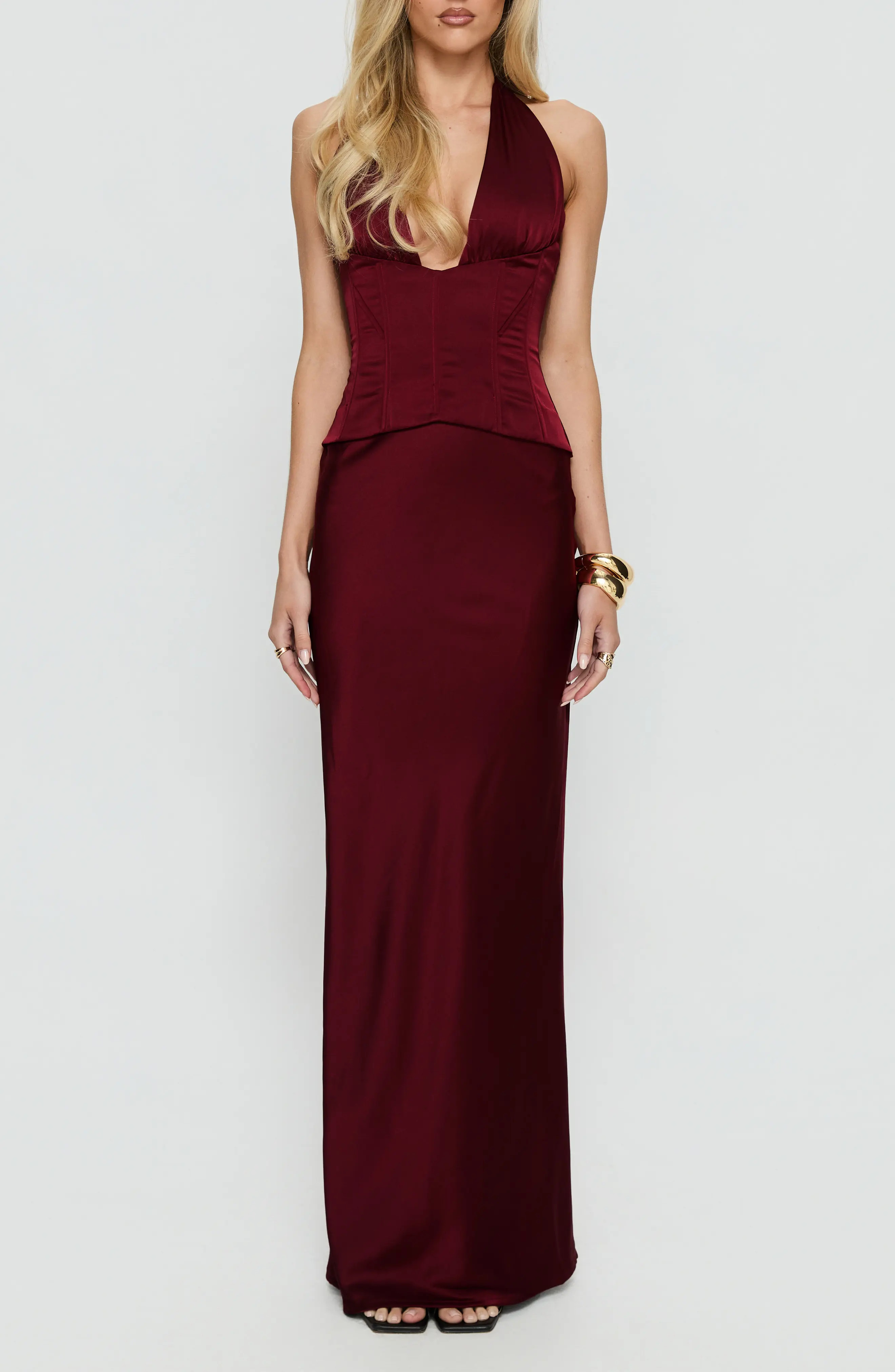 Princess Polly In a Trance Corset Halter Gown (Women) | Nordstrom | Nordstrom