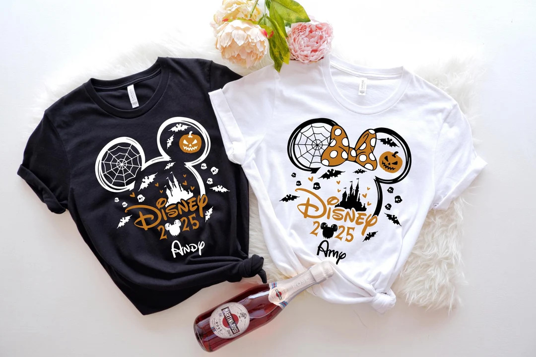 Disney Halloween Shirt, 2025 Disney Halloween Shirt,,mickey Minnie Halloween Shirt,custom Family ... | Etsy (US)