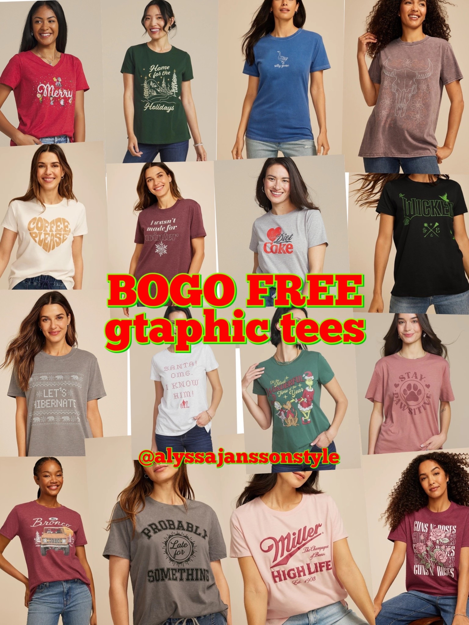 Buy one get one free graphic tees! Today only 

#LTKHoliday #LTKSeasonal #LTKSaleAlert