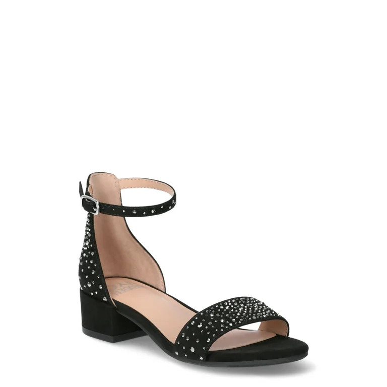 Madden NYC Little Girl & Big Girl Rhinestone Open Toe Dress Heel | Walmart (US)