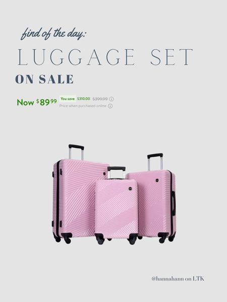 3 piece luggage set $310 OFF!! Crazy! And it has Amazon reviews! Just bought this for back up suitcases! 

#LTKsalealert #LTKtravel