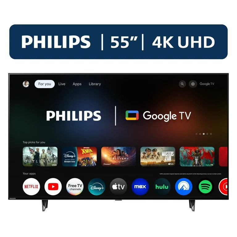 Philips 55" Class 4K Ultra HD (2160p) Google Smart LED TV (55PUL7552/F7) (New) | Walmart (US)