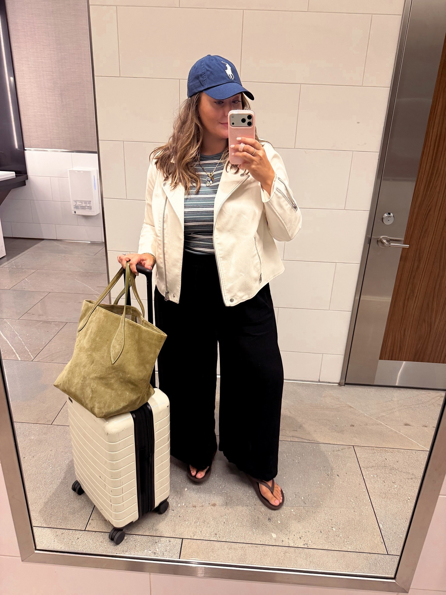 Wearing XXL tall in tee shirt - 16 in linen pants (linked similar) - 1X in moto (old Anthropologie, sharing similar). Travel outfit, fall outfit, wide leg pants, plus size outfit

#LTKNYFW #LTKootd #LTKTravel