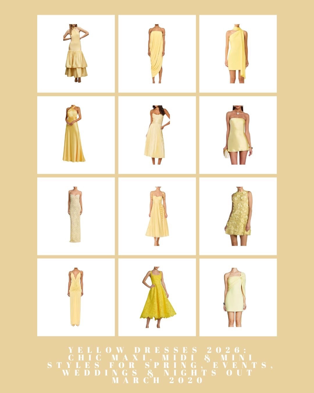 spring dresses

Yellow Dresses 2026: Chic Wedding Guest & Bridesmaid Styles for Cocktail Events & Spring Occasions
#womensyellowdress #yellowdress #maxidressstyle #mididressstyle #minidressstyle #springdresses #springfashion #womensfashion #dressinspo #outfitinspo #chicstyle #effortlessstyle #eventdress #weddingguestdress #bridesmaiddress #datenightoutfit #occasionwear #fashiontrends #styleinspo #modernstyle


#LTKootd #LTKWedding #LTKSeasonal