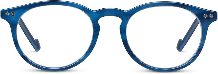 Peepers Reading Glasses for Men & Women +2.00, Navy Horn, Brain Trust | Amazon (US)