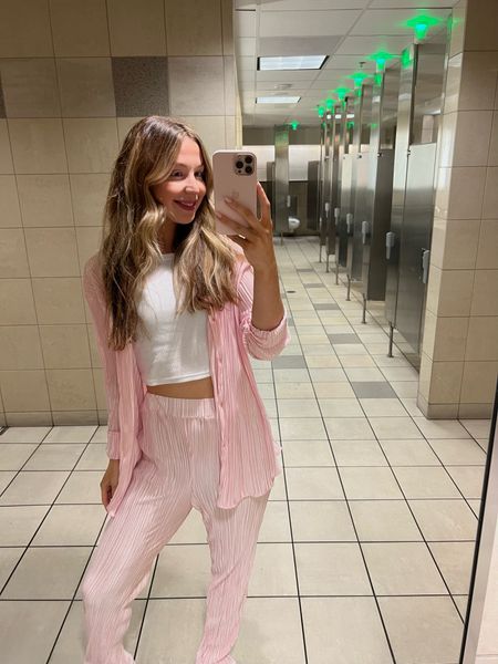 Airport outfit, travel outfit, two piece set 💗airpods

#LTKSeasonal