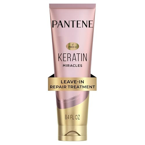 Pantene Keratin Leave-In Conditioner with Argan Oil, Protein Treatment for Dry, Damaged & Color-Treated Hair, Repairs Split Ends & Protects from Damage, Formaldehyde-Free, 8.4 Fl Oz | Amazon (US)
