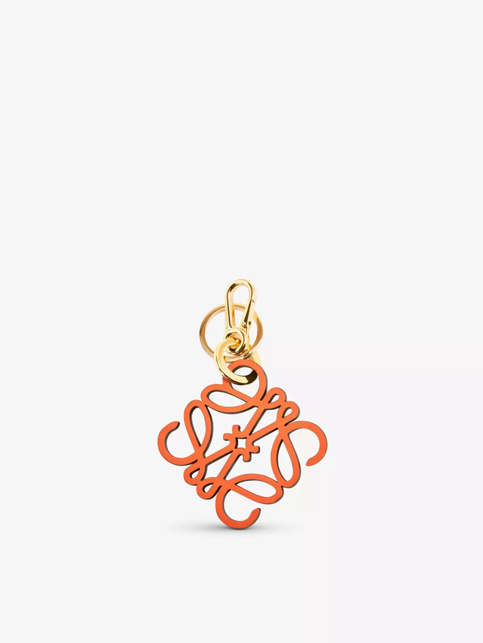 Anagram leather and brass charm | Selfridges