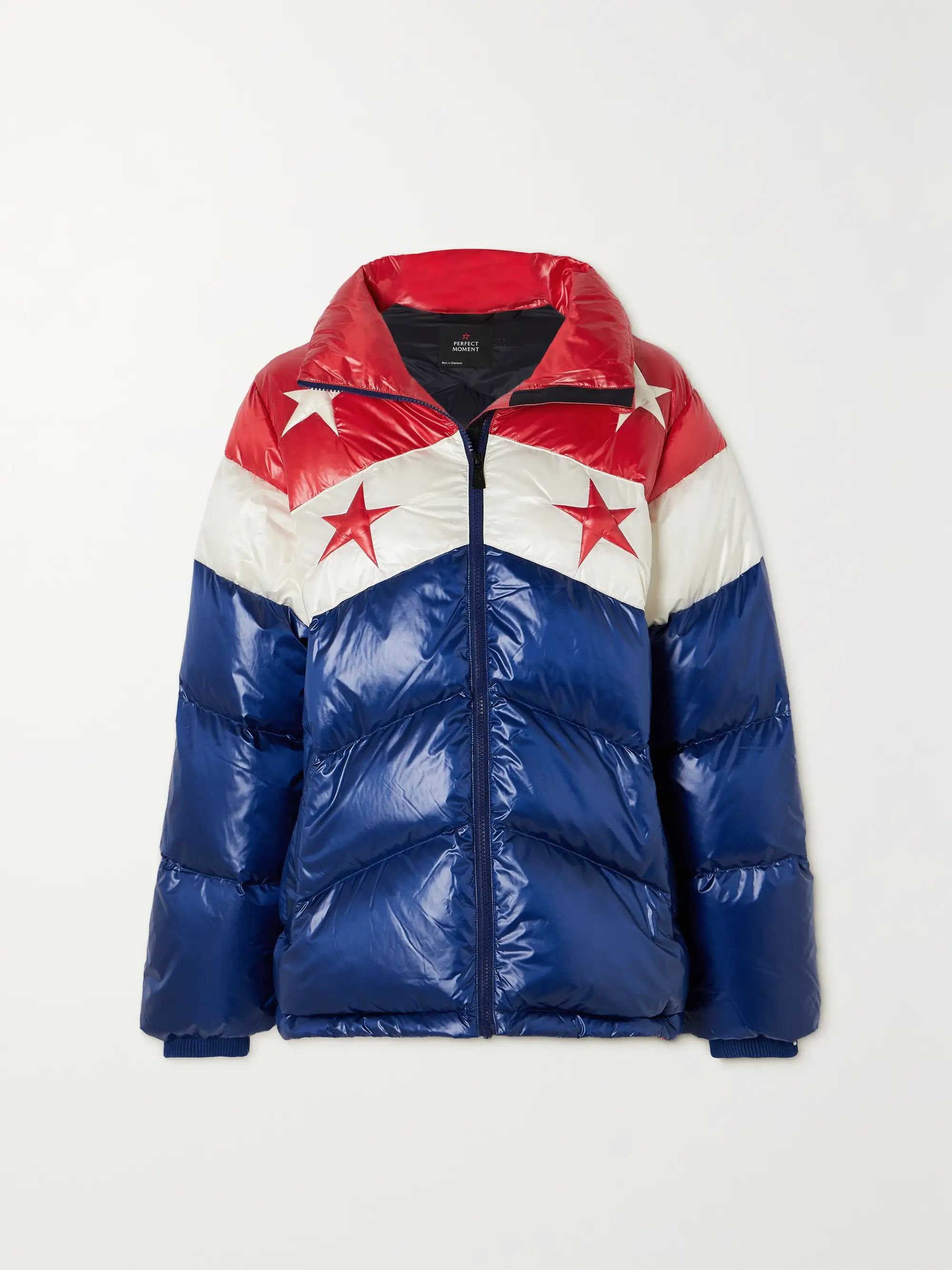 Stellar quilted glossed-shell down ski jacket | NET-A-PORTER (US)