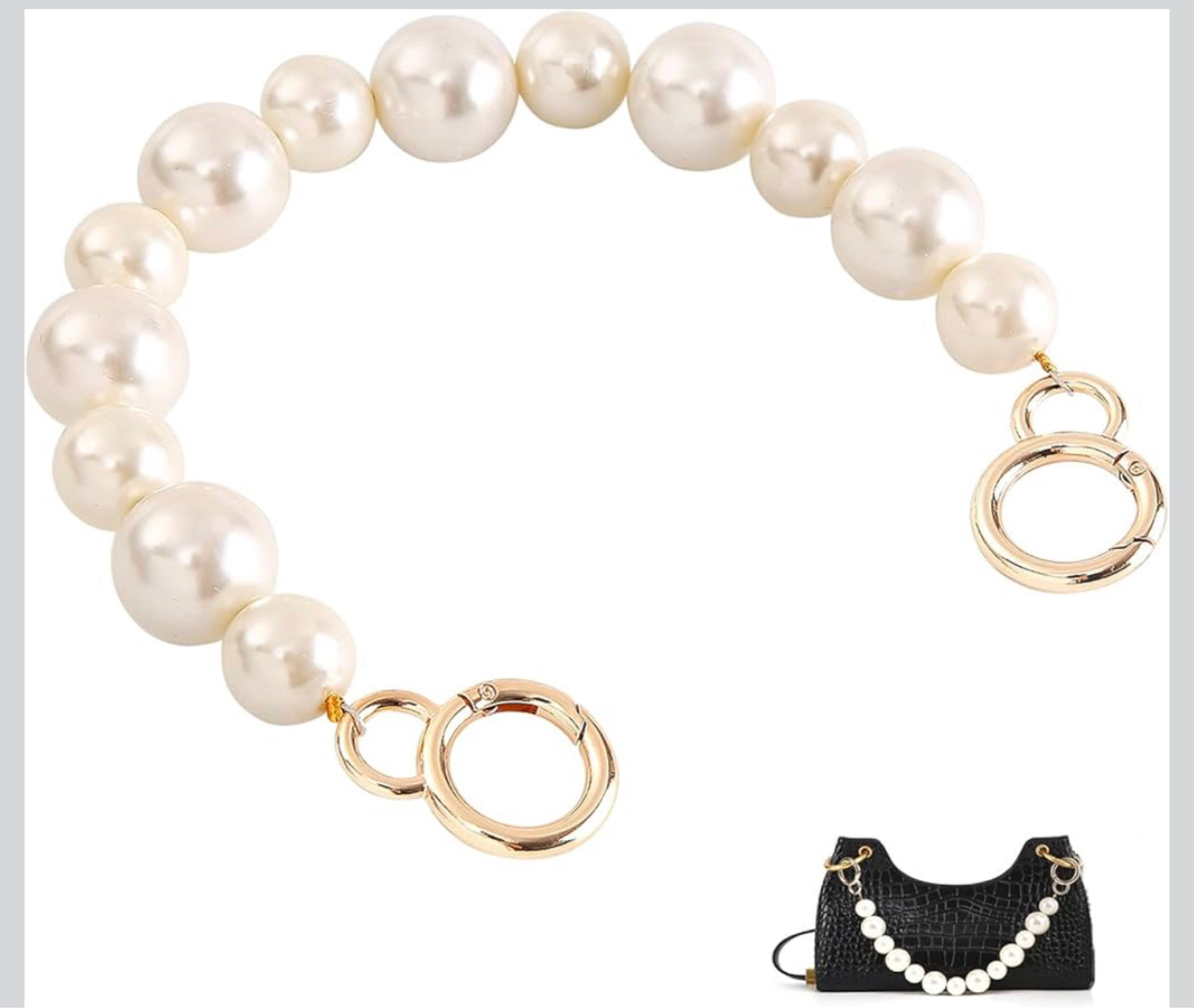 I love this large Pearl purse chain. Perfect for larger purses  