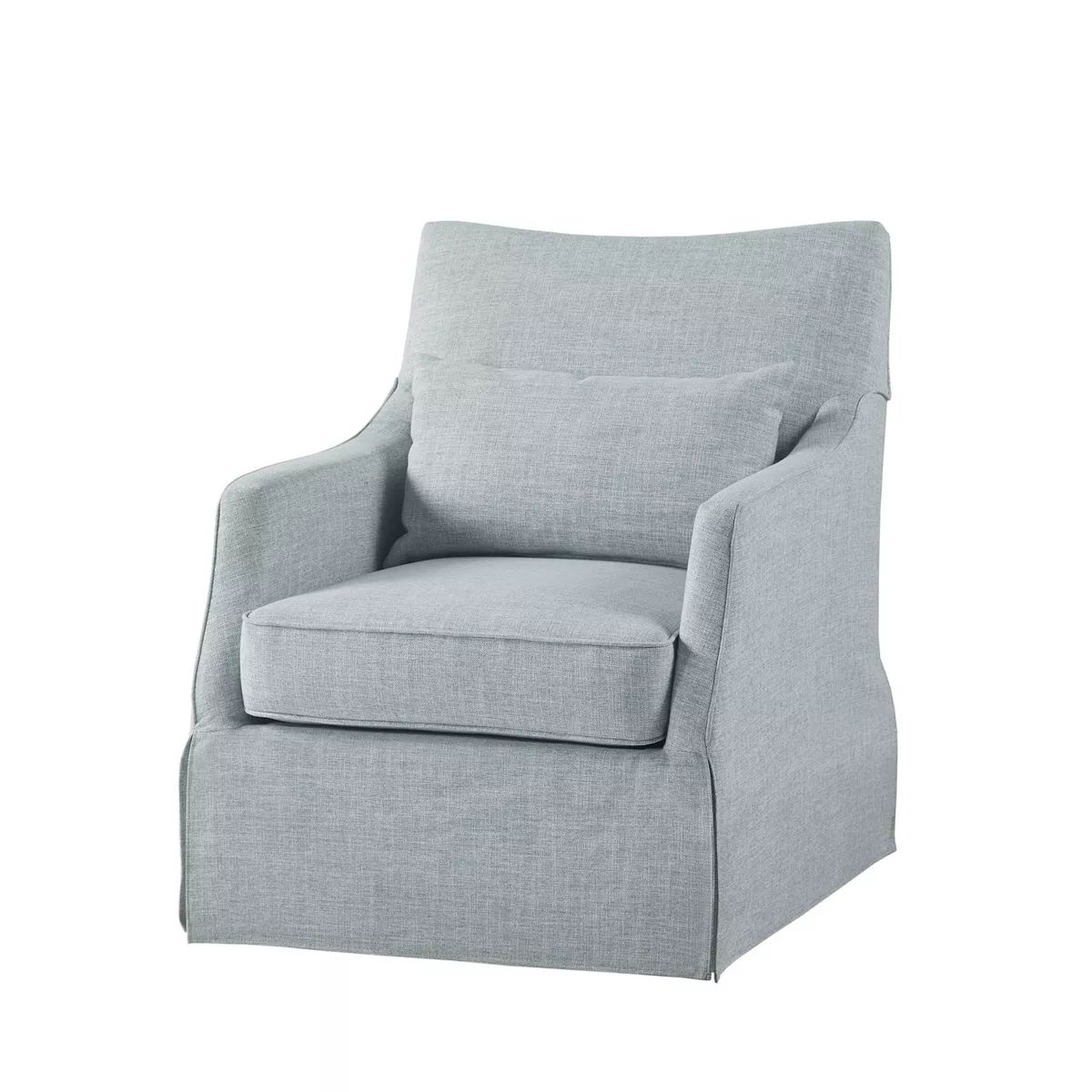 Martha Stewart London Upholstered Skirted Swivel Accent Chair | Kohl's
