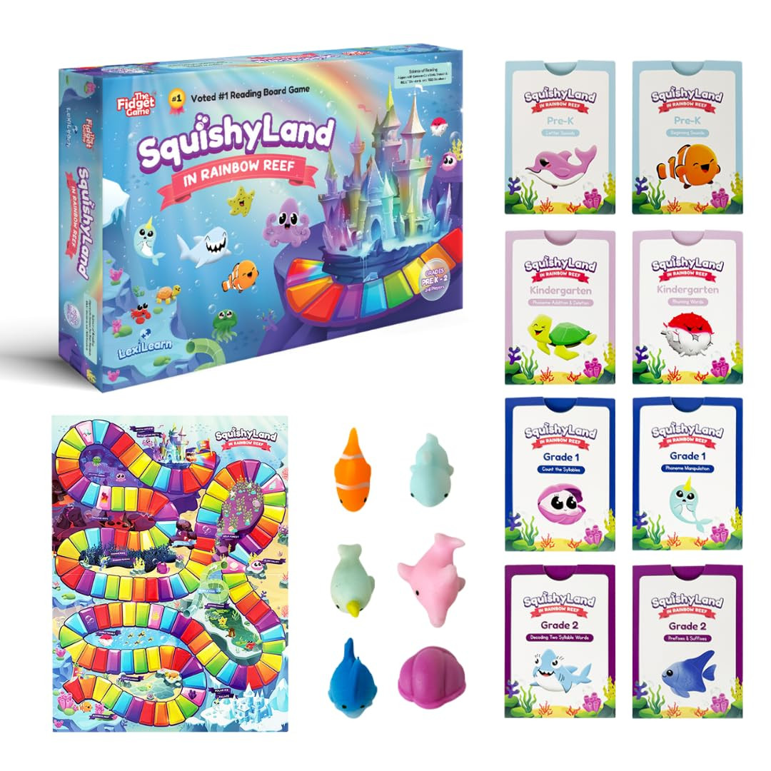 The Fidget Game SquishyLand in Rainbow Reef - Educational & Phonics Learning Activities for Child... | Amazon (US)