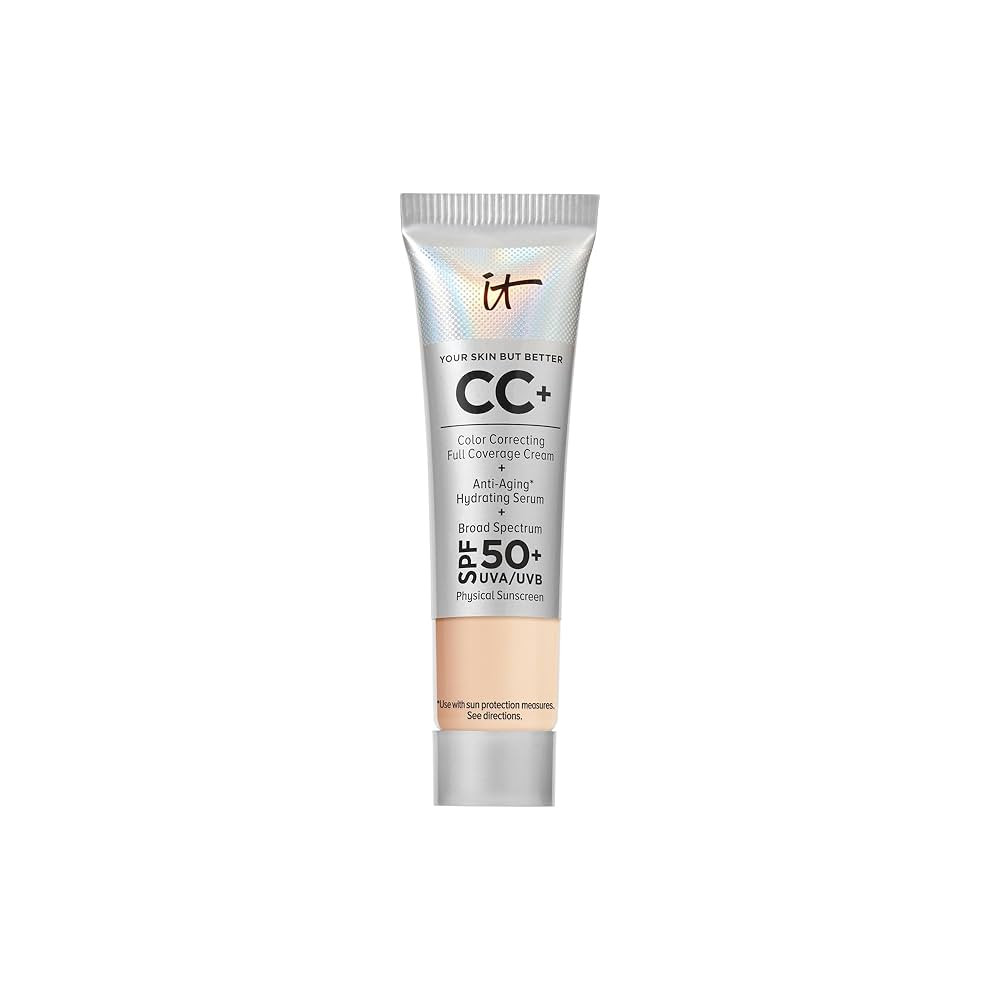 IT Cosmetics CC+ Cream Travel - Natural Full Coverage Foundation With SPF 50+, Color Corrector & ... | Amazon (US)
