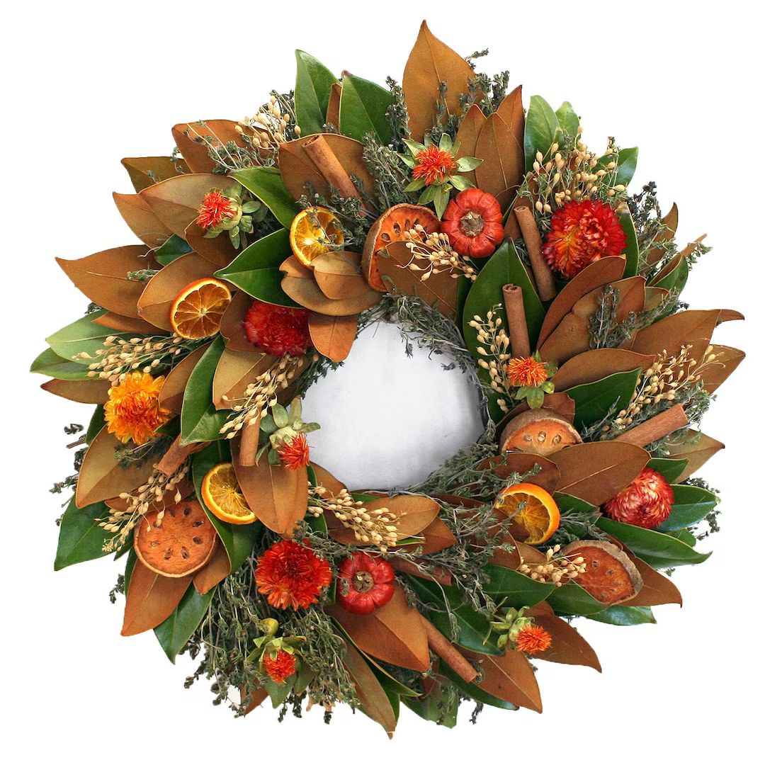 Magnolia Quince Wreath - Etsy | Etsy (US)