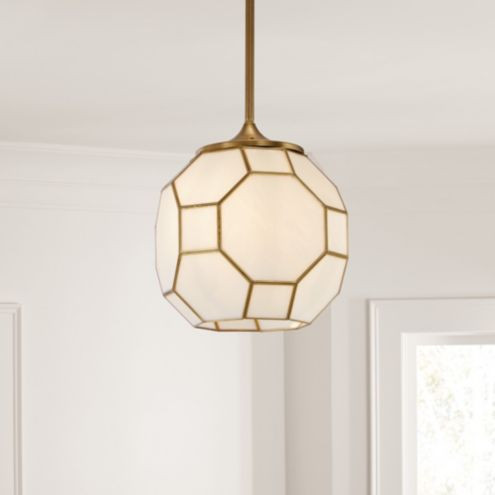 Stella 3 Light Faceted Geometric Orb Pendant Hanging Fixture | Ballard Designs, Inc.