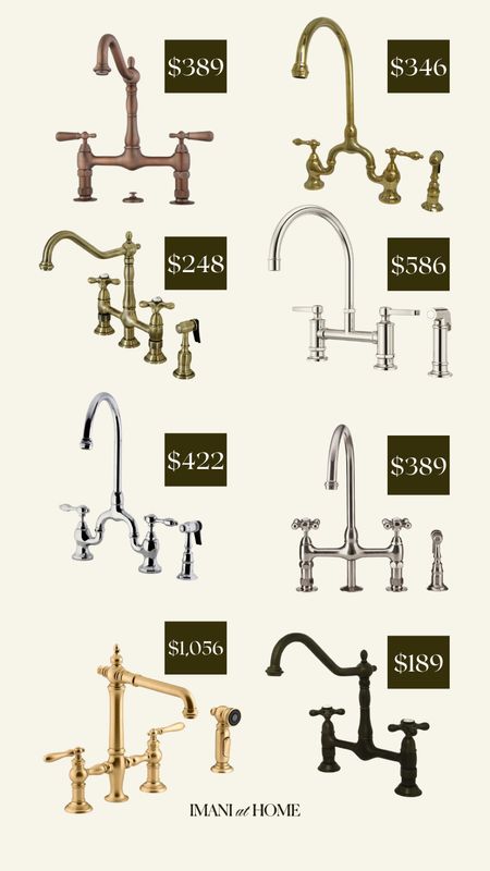 Bridge Faucets are the perfect option for a classic or vintage-style kitchen makeover! 

You can get this vintage style at every price range 

#LTKhome