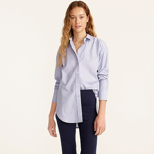 Relaxed-fit end-on-end cotton shirt | J. Crew US