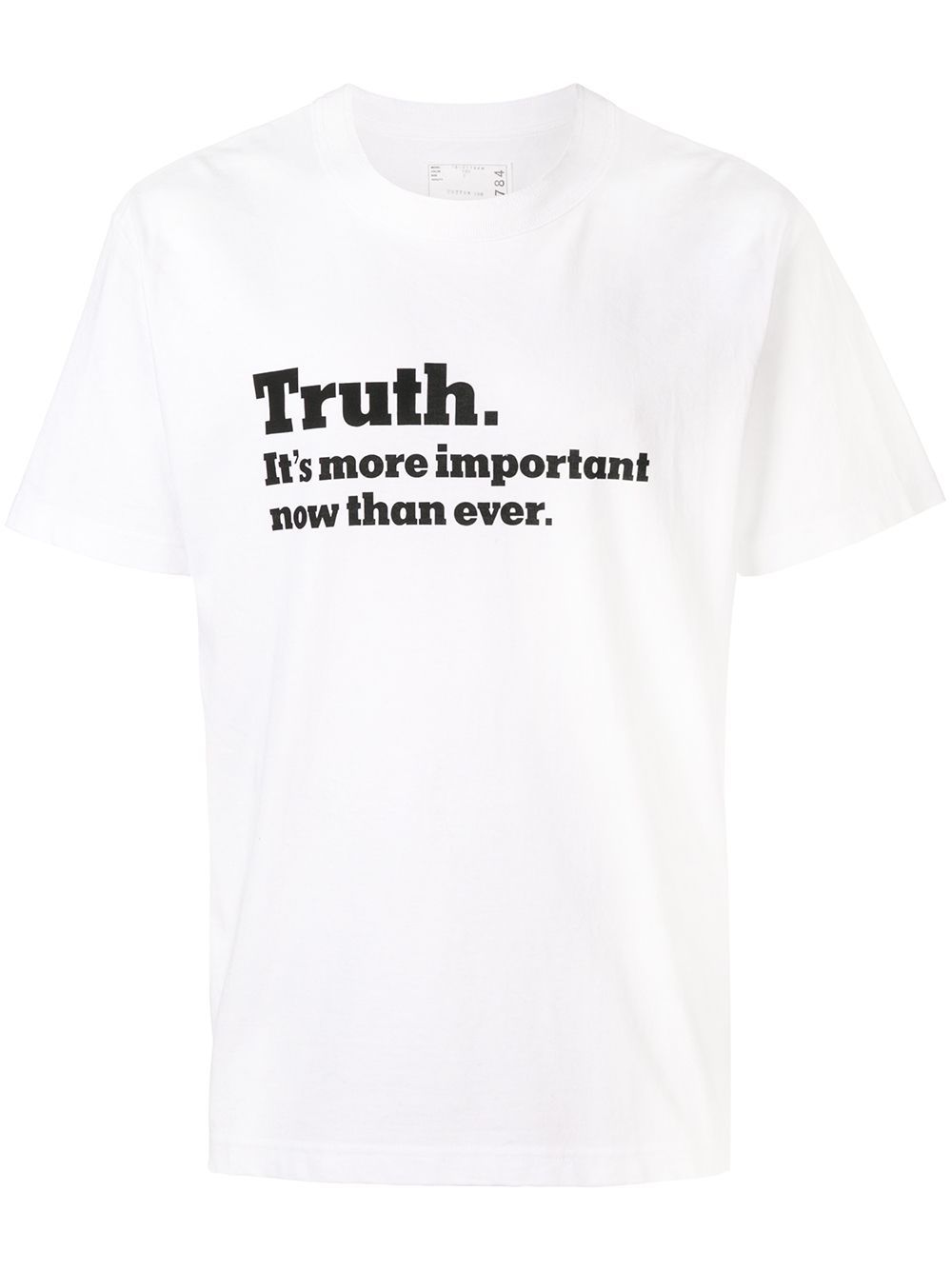 Sacai Truth T-shirt - White | FarFetch US