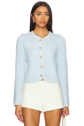 MAJORELLE Julane Cardigan in Light Blue from Revolve.com | Revolve Clothing (Global)