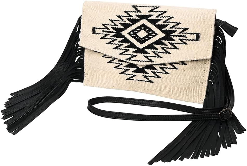 American Darling Envelope Saddle Blanket Fabric Genuine Leather Western Women Bag Handbag Purse |... | Amazon (US)