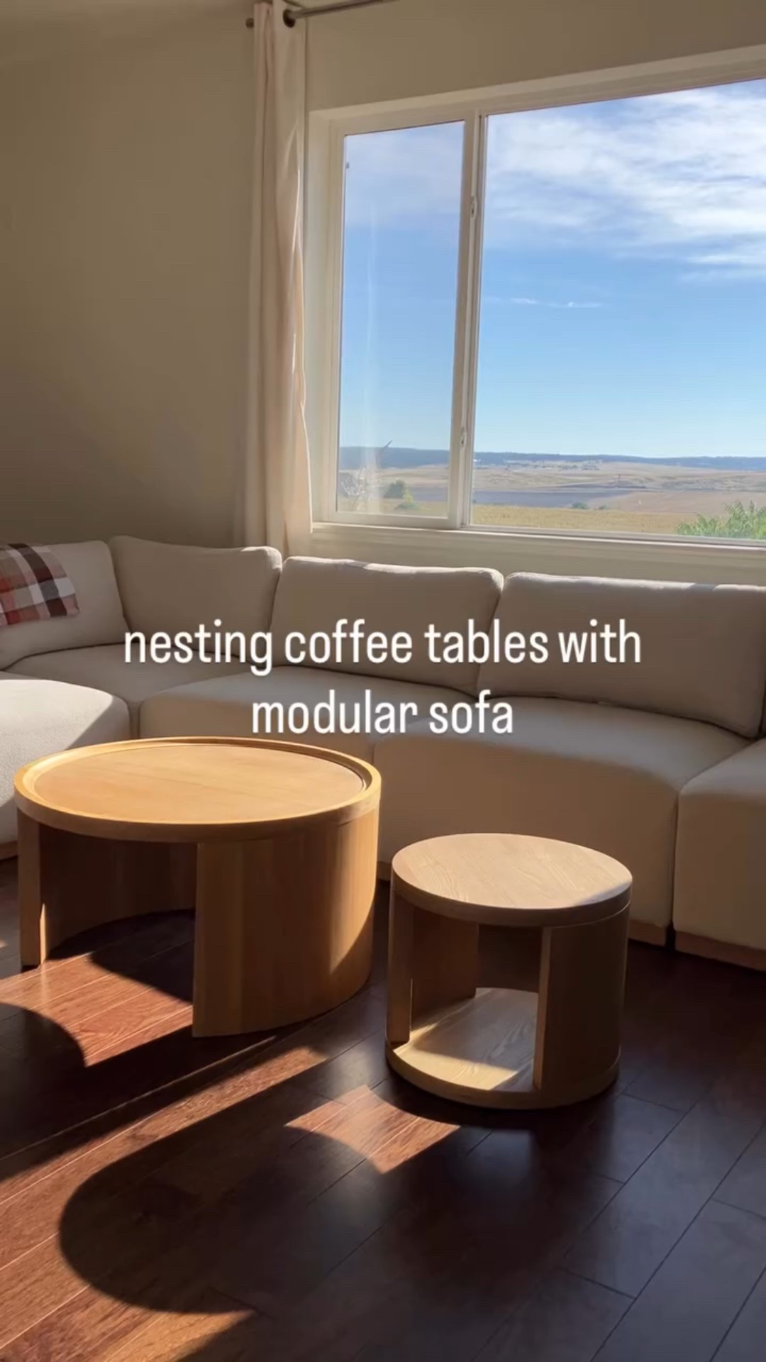 It was taking me a while to decide on a coffee table for our living room because we’ve been moving our modular sofa around into different layouts, depending on if we are having company or watching a movie. 

When I saw these nesting coffee tables, I knew it was the perfect idea because they can move around as you rearrange your modular sofa. I love how many different options it provides!

Comment “nesting” and I will send the link to you! 😄
