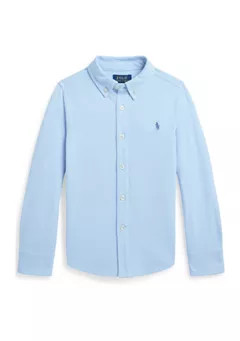 Ralph Lauren Childrenswear Boys 2-7 Featherweight Cotton Mesh Shirt | Belk